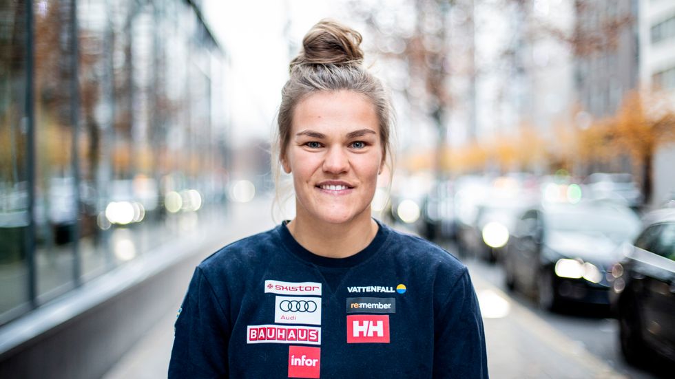 Anna Swenn-Larsson är en av förhandsfavoriterna inför lördagens slalompremiär. Arkivbild.