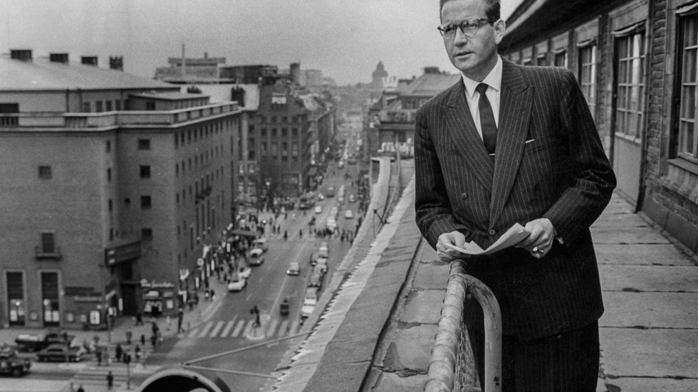 Kenne Fant på SF:s kontor vid Kungsgatan i Stockholm 25:e oktober 1962.