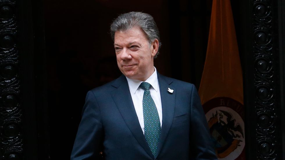 Colombias president Juan Manuel Santos, årets vinnare av Nobels fredspris.