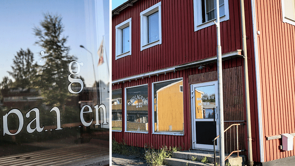 Nedlagt bankkontor och butik i Töre i Kalix kommun i Norrbotten.