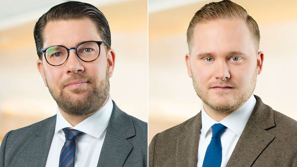 Jimmie Åkesson och Henrik Vinge, Sverigedemokraterna.