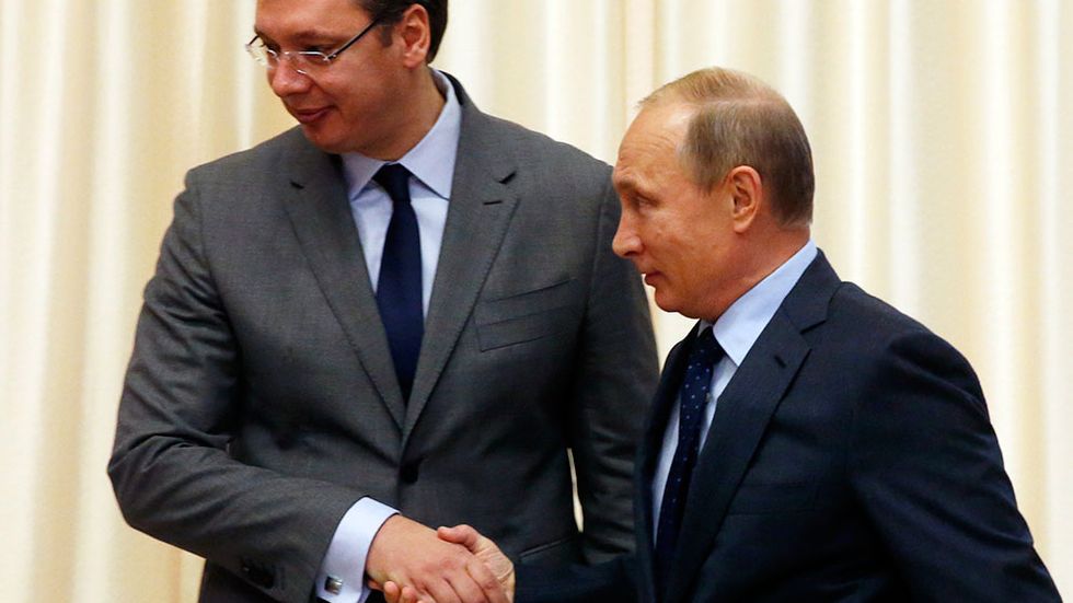 Serbiens premiär­minister Aleksandar Vučić och Rysslands president Vladimir Putin möttes i oktober i år.