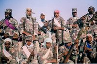 Medlemmarn av Ogadens nationella befrielsefront (ONLF). Organisation är terrorstämplad i Etiopien.