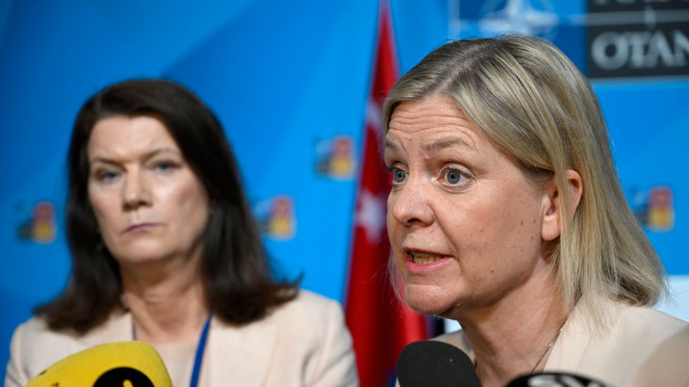 Utrikesminister Ann Linde och statsminister Magdalena Andersson.