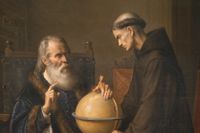 Astronomen Galileo Galilei, på en avbildning från 1800-talet av konstnären Felix Parra.