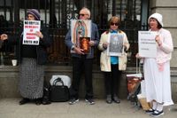 Abortmotståndare protesterar i Dublin. Arkivbild.