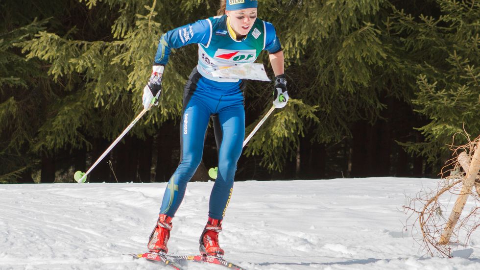 Tove Alexandersson tog fyra medaljer, två guld och två silver, under skidorienterings-VM i Piteå. Arkivbild.