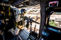 Den svenska helikopterenheten i Afghanistan under en övning 2011.