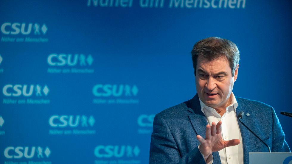 Markus Söder, CSU-basen, vill bli den kristdemokratiska unionens kanslerkandidat. Arkivbild.