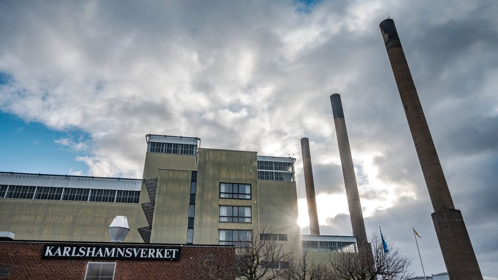 Karlshamnsverket ökade kraftigt användningen av olja under 2021. Arkivfoto.