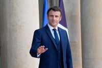 Frankrikes president Emmanuel Macron skjuter fram sina kampanjplaner med anledning av Ukrainakriget. Arkivbild.