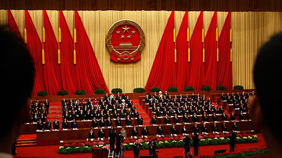 Nationella Folkongressen samlas i Folkets stora hall vid Himmelska fridens torg i Peking.