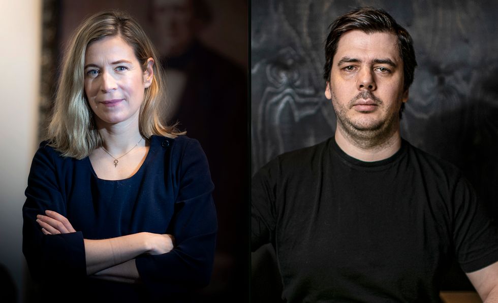 Karin Pettersson, kulturchef Aftonbladet och Chang Frick, chefredaktör för Nyheter Idag.