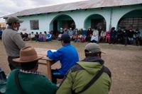 En av alla skolor i Peru som stängde under pandemin. Den här, i , här i Mijane, blev i stället vaccineringsklinik. Arkivbild.