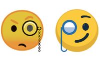 ”Ansikte med monokel”, en av 56 nya emojier som introducerades som en del av Unicode 10 tidigare i år. Det exakta utseendet varierar mellan olika plattformar.  