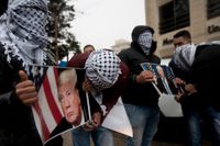 Protester mot att flytta USA:s ambassad från Tel Aviv till Jerusalem.