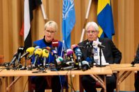 Utrikesminister Margot Wallström (S) och FN:s särskilde sändebud Martin Griffiths.