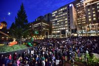 Protesterna växte till upplopp i Portland, Oregon.