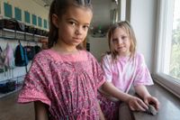 Anessa Nordlund och Elsa Cawley började på torsdagen ettan på Blackebergsskolan
