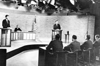 John F Kennedy mot Richard Nixon i en av tv-debatterna inför presidentvalet 1960.