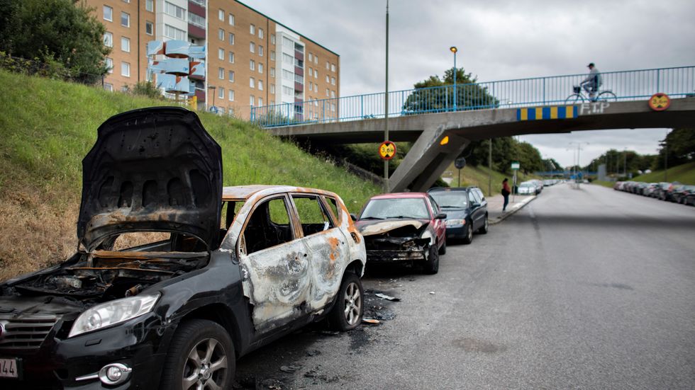 Utbrända bilar i Malmö. Syns alltför ofta.
