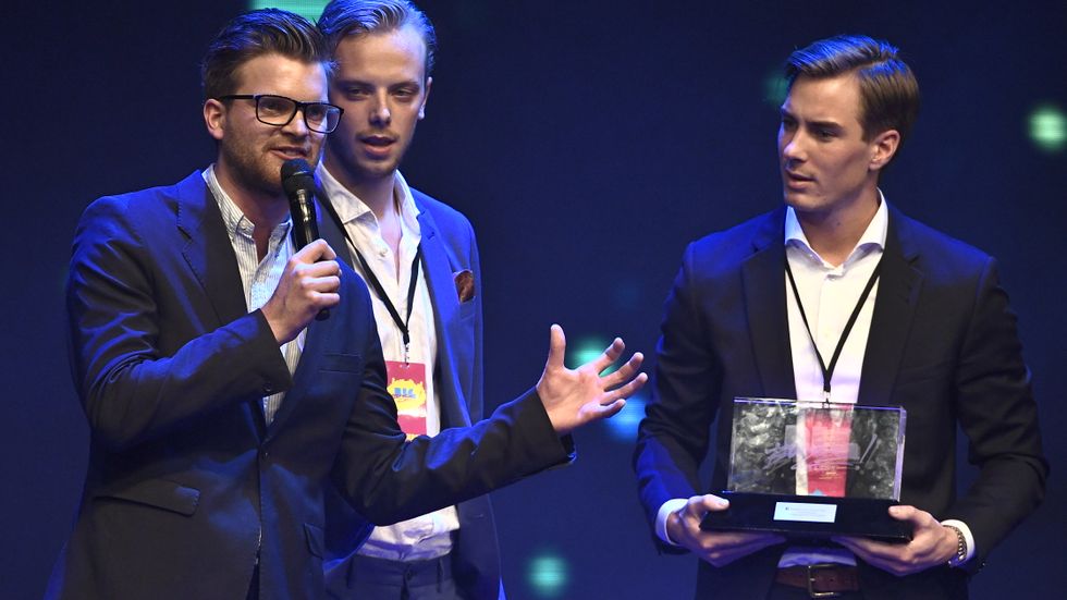 Lucas Simonsson, Jonas Fagerström och Carl Déman i humortrion JLC är de mäktigaste svenskarna på sociala medier, enligt Medieakademins Maktbarometer. Arkivbild.