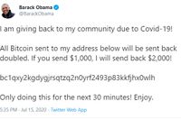 Inlägget på USA:s tidigare president Barack Obamas Twitter under onsdagen, där han bad sina följare sätta in pengar på ett länkat konto.