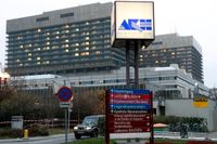 Två personer som har smittats med difteri har upptäckts i Österrike. Här är universitetssjukhuset i Wien. Arkivbild.