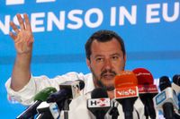 Italiens vice premiärminister Matteo Salvini bekräftar att EU kan komma med en dyr nota. Arkivbild.