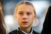 Klimataktivisten Greta Thunberg besöker marknaden i Jokkmokk i veckan.