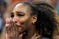 En tårögd Serena Williams efter förlusten i US Open.