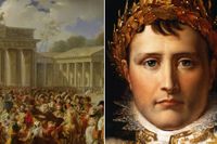 Napoleon Bonaparte och ett av de slag han utkämpade.