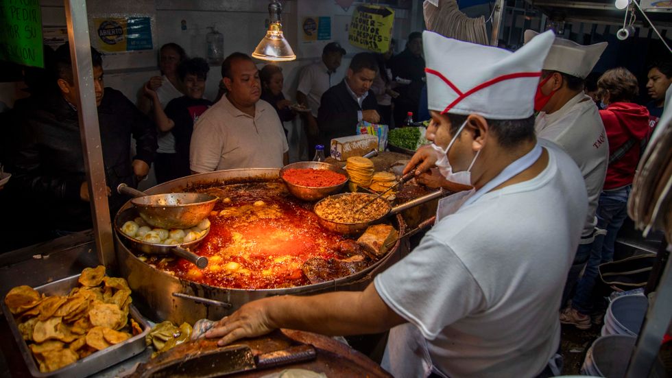 Äkta tacos i det riktiga Mexiko. 