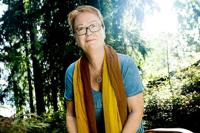 Matredaktör Ingrid Eriksson tar gärna tillvara på skogens guld. Många kantareller har hon tillaga genom åren.