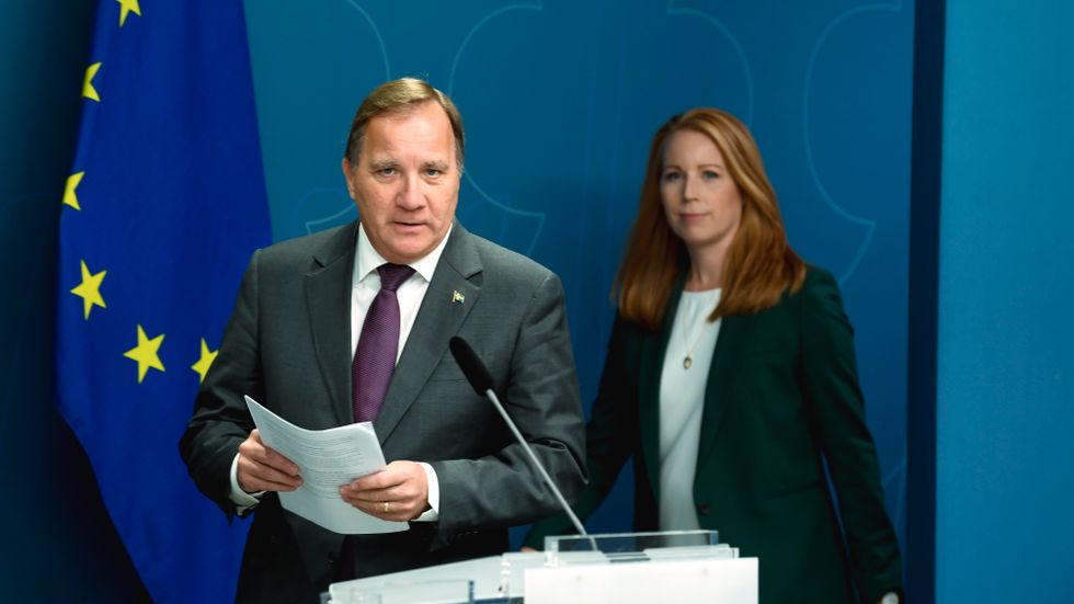 Statsminister Stefan Löfven (S) och Annie Lööf, partiledare för Centerpartiet. 