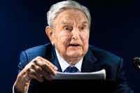 Multimiljardären och filantropen George Soros på Världsekonomiskt forum i Davos. 