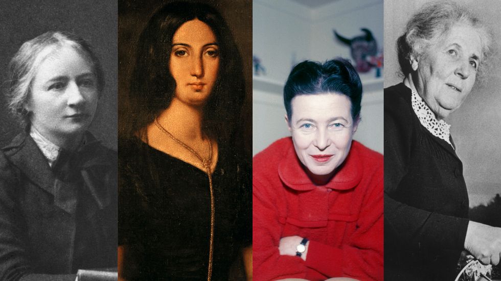 Ellen Key, George Sand, Simone de Beauvoir och Elsa Beskow.