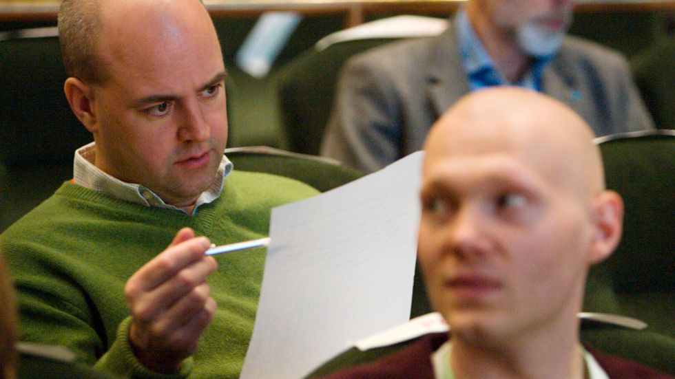 Fredrik Reinfeldt och Niklas Wykman, två av kålsuparna.