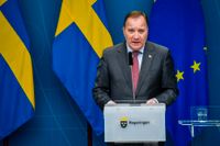 Statsminister Stefan Löfven (S) väntas presentera nya skärpta coronarestriktioner vid en presskonferens i dag. Arkivbild.