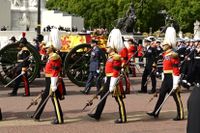 Från livesändningen av drottning Elizabeth II:s begravning den 19 september i år.