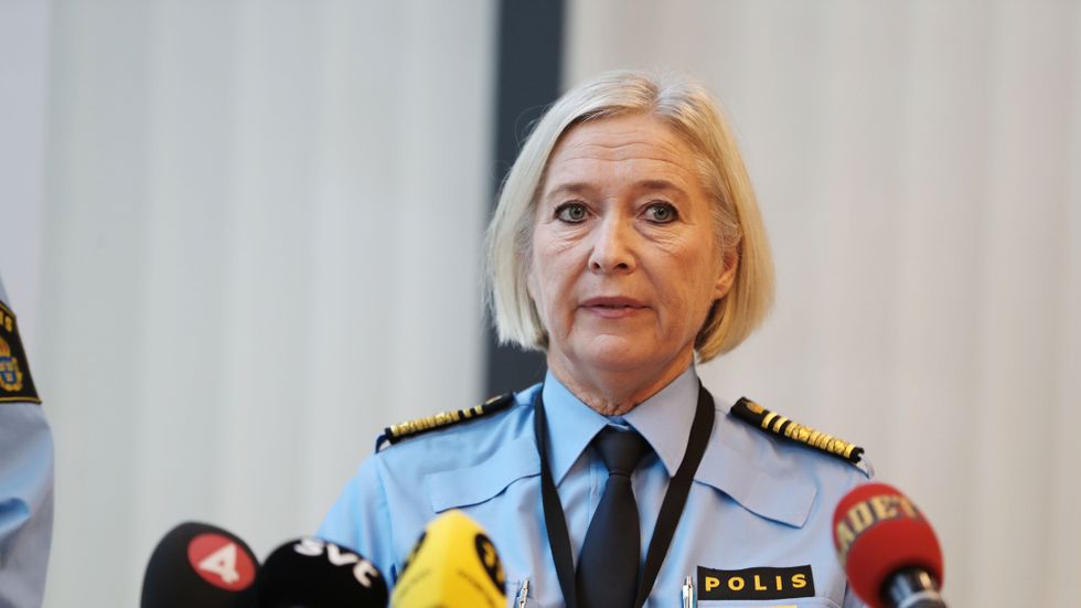 Regionpolischefen Carina Persson. 