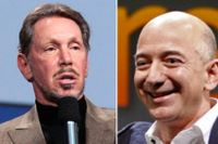 Larry Ellison, Jeff Bezos och Warren Buffet hör till de rikaste.