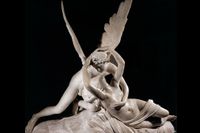 Amor och Psyche, marmorstaty av Antonio Canova, 1786-93.