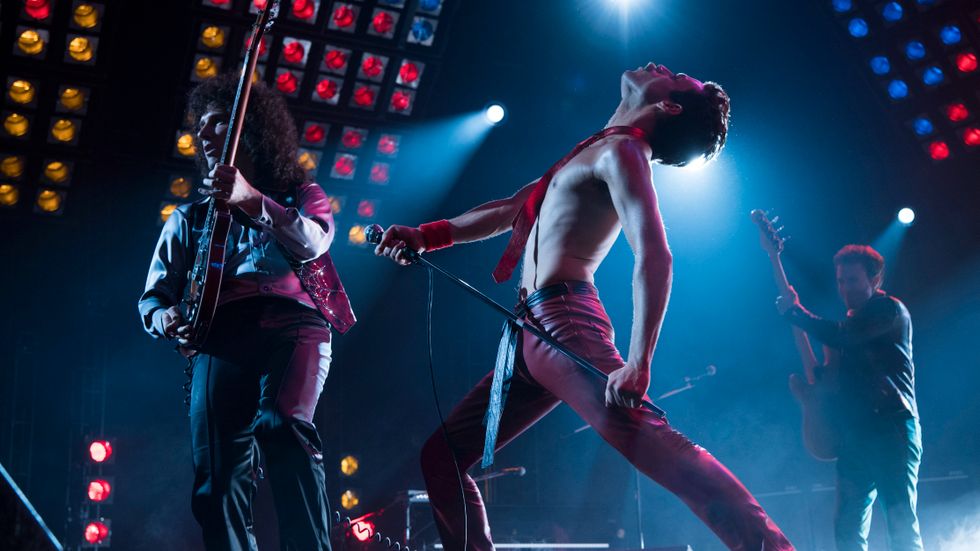 Rami Malek som Freddie Mercury i ”Bohemian rhapsody”.