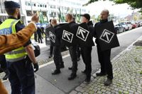 NMR:s demonstration i Göteborg den 17 september. Organisationen hade inte sökt tillstånd för marschen.