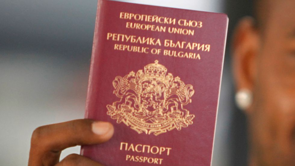 Ett bulgariskt pass.