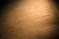 Abraham Lincolns signatur på det trettonde tillägget till konstitutionen.