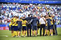 Sverige efter förlusten i kvartsfinalen mot England under fotbolls-VM i Ryssland.