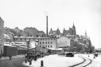 Sjöbergsplan på Södermalm, 1928.