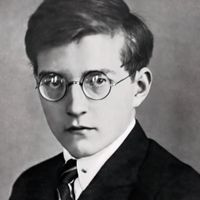 Tonsättaren Dmitrij Sjostakovitj, 1925.